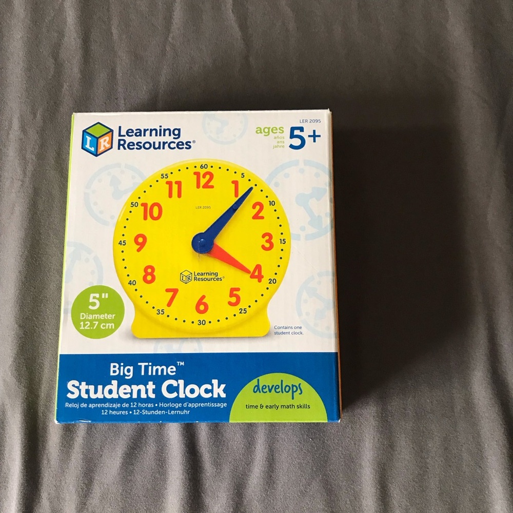 Big Time Student Clock - Yellow